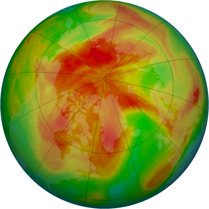 Arctic ozone map for 09 April 2002